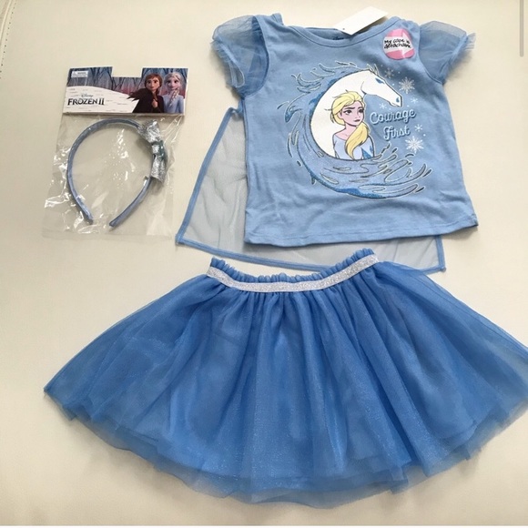 Disney Frozen Elsa Cute Skirt set detachable cape - Picture 2 of 5